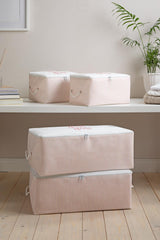 Pink Striped Printed Storage Bag Set of 4 - Swordslife