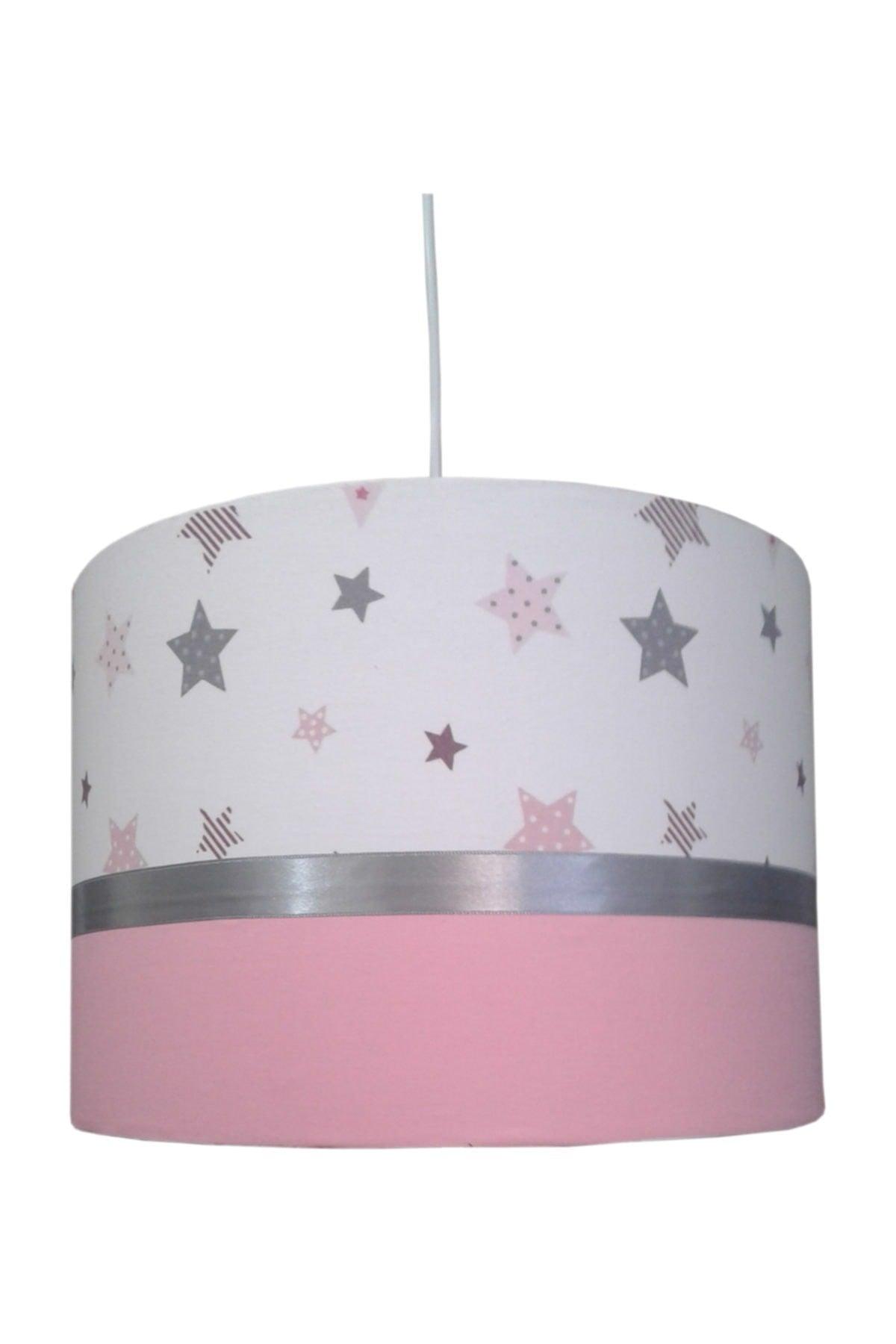 Pink White Gray Star Child Teenager Baby Room Chandelier Single Pendant Lamp - Swordslife