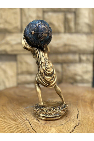 Pk Atlas Carrying the World Gold Black Object Decorative Trinket - Swordslife