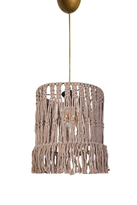 Plafond Handmade Jute Brown Chandelier