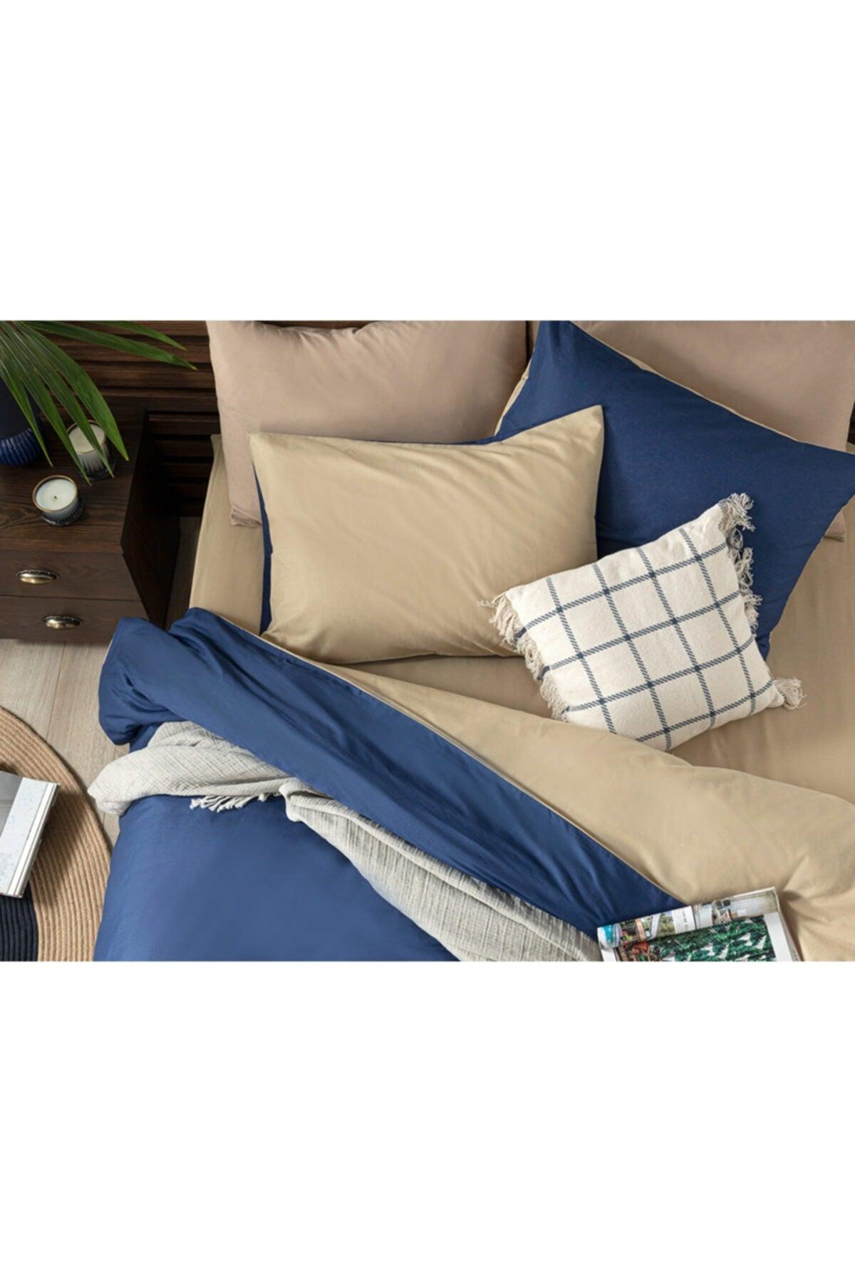 Plain Cotton Double Duvet Cover Set