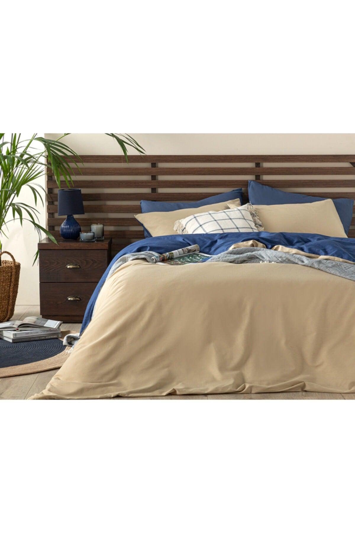 Plain Cotton Double Duvet Cover Set