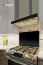 Solid Color - Black | Glass Stove Back Protector |