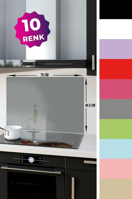 Solid Color - Gray | Glass Stove Back Protector |