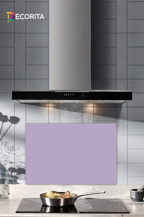 Solid Color - Lilac | Glass Stove Back Protector | 40cm x 60cm - Swordslife