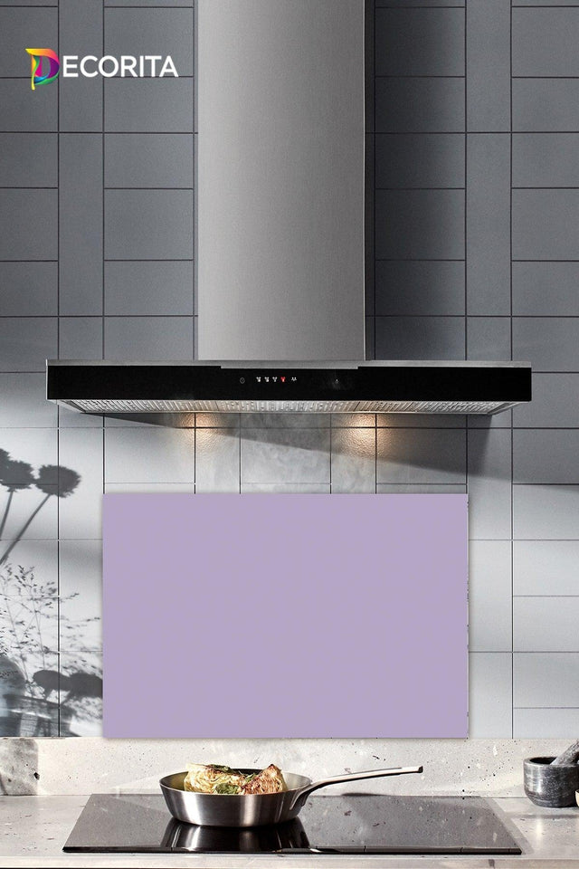 Solid Color - Lilac | Glass Stove Back Protector | 40cm x 60cm - Swordslife