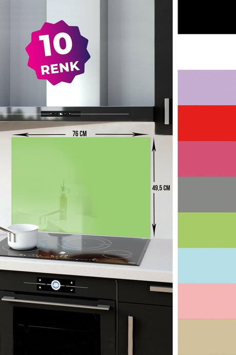 Solid Color - Neon Green | Glass Stove Back