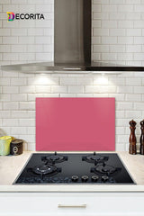 Solid Color - Neon Pink | Glass Stove Back Protector | 40cm x 60cm - Swordslife