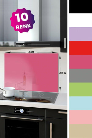 Solid Color - Neon Pink | Glass Stove Back