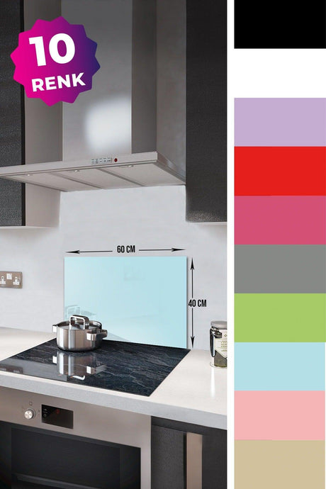 Solid Color - Powder Blue | Glass Stove Back