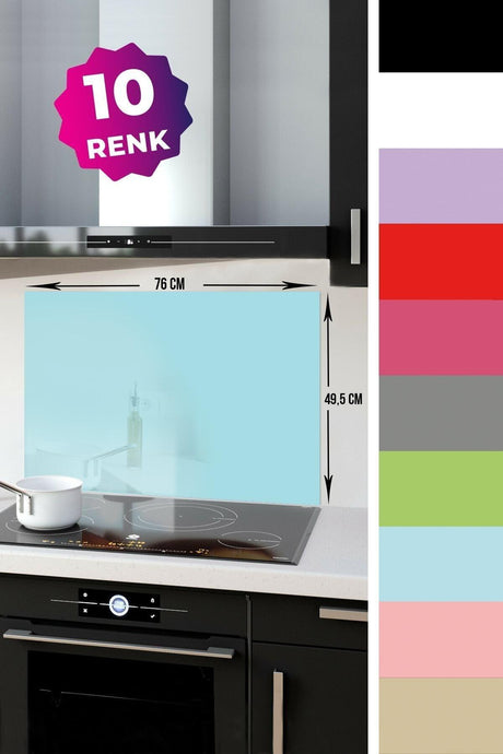 Solid Color - Powder Blue | Glass Stove Back