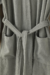 Plain Cotton Men's Bathrobe L-xl Dark Gray - Swordslife