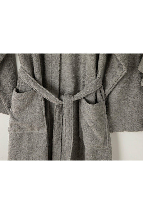 Plain Cotton Set Bathrobe Set L-xl Dark Gray - Swordslife