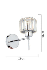 Plain Single Chrome 2 Piece Wall Sconce Set Stone Bedroom-Bed Head Wall Lamp - Swordslife