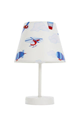 Boys' Room with Airplane Helicopter Lampshade Lighting on Nightstand - Swordslife