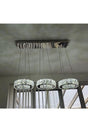 Plaque Crystal Stone Embroidered 304 Chrome Stainless Led Chandelier - Swordslife