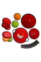 Plastic Plate Set 21 Pieces