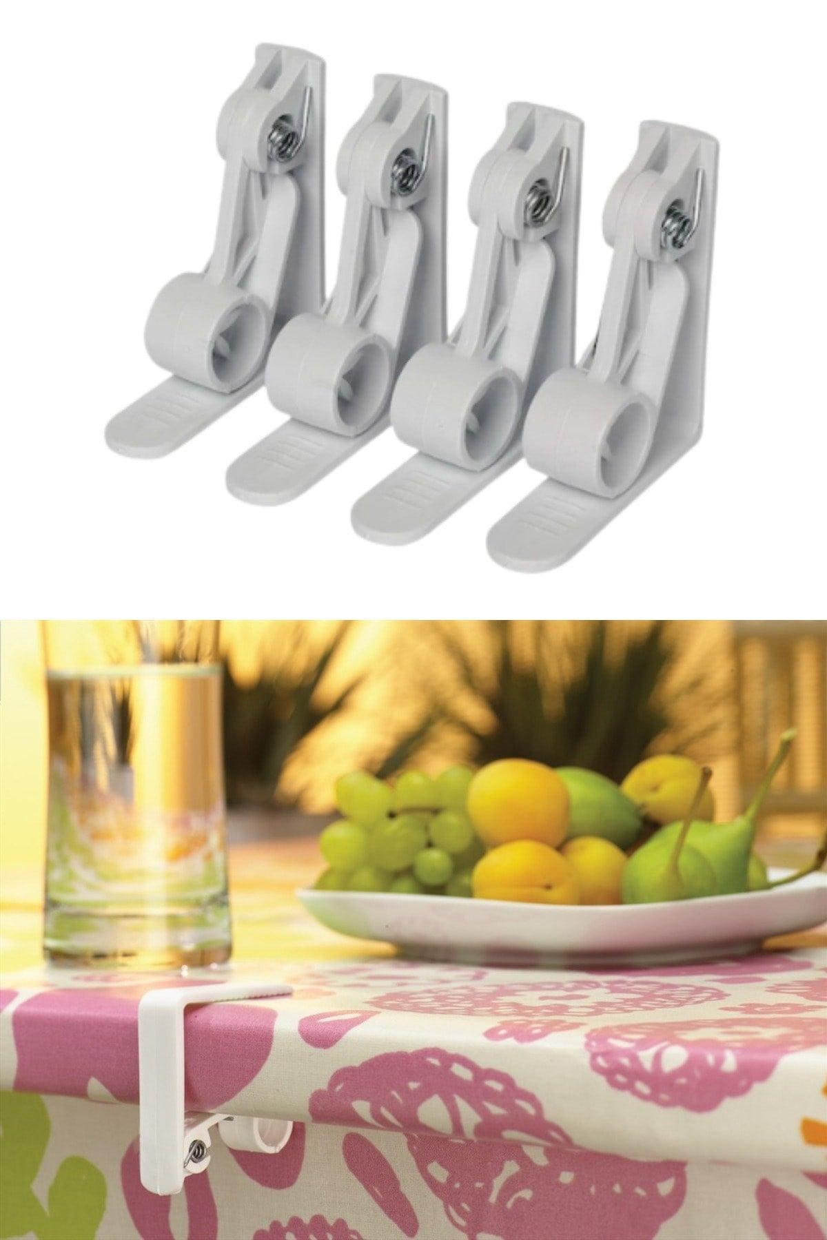 Plastic Table Latch Tongs Spring Table Cloth Holder 4 Pcs - Swordslife