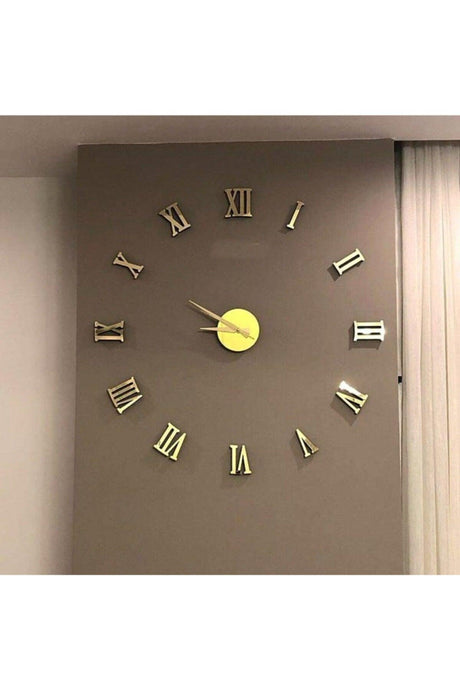 Plexi Belly Wall Clock Large 3d Roman Numeral Wall Clock Gold - Swordslife