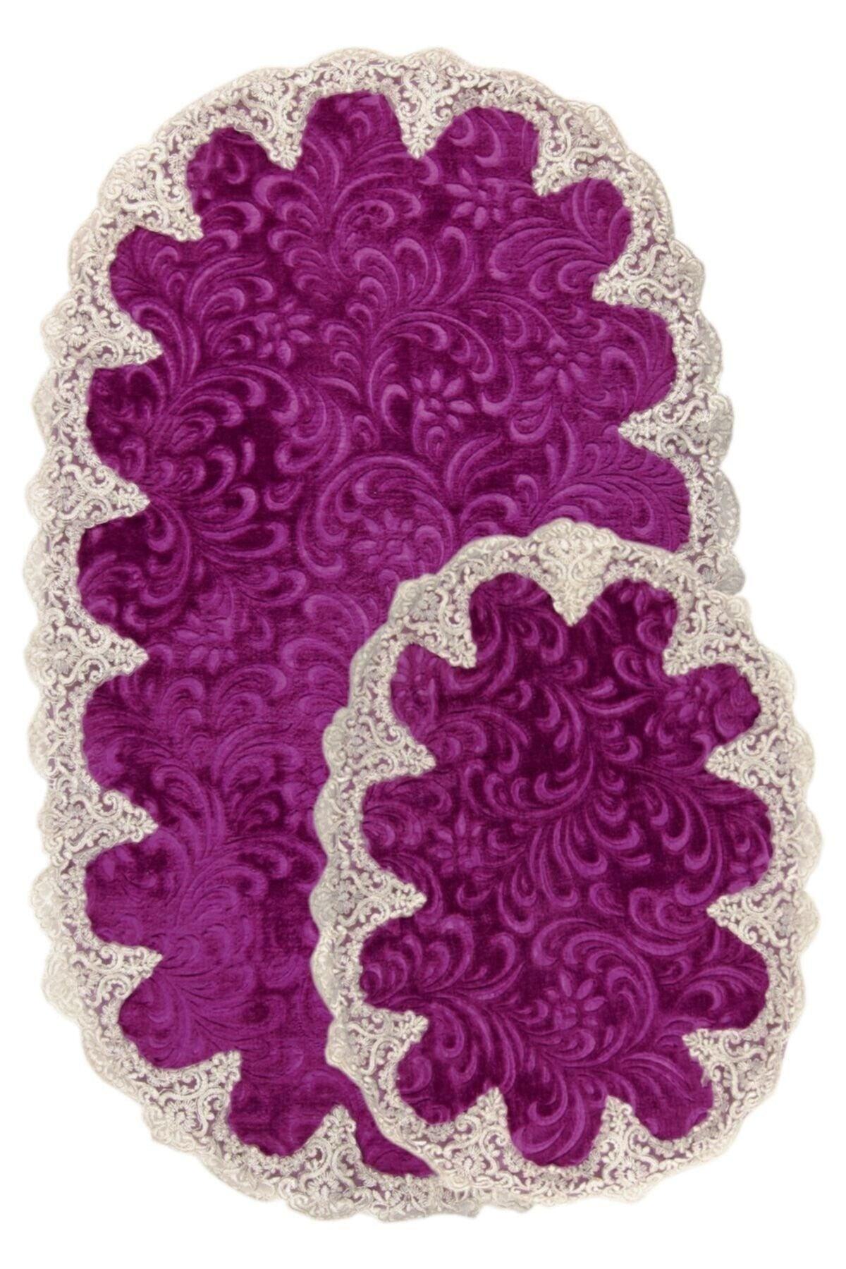 Plush Luxury Oval Purple 2-Piece Dowry French