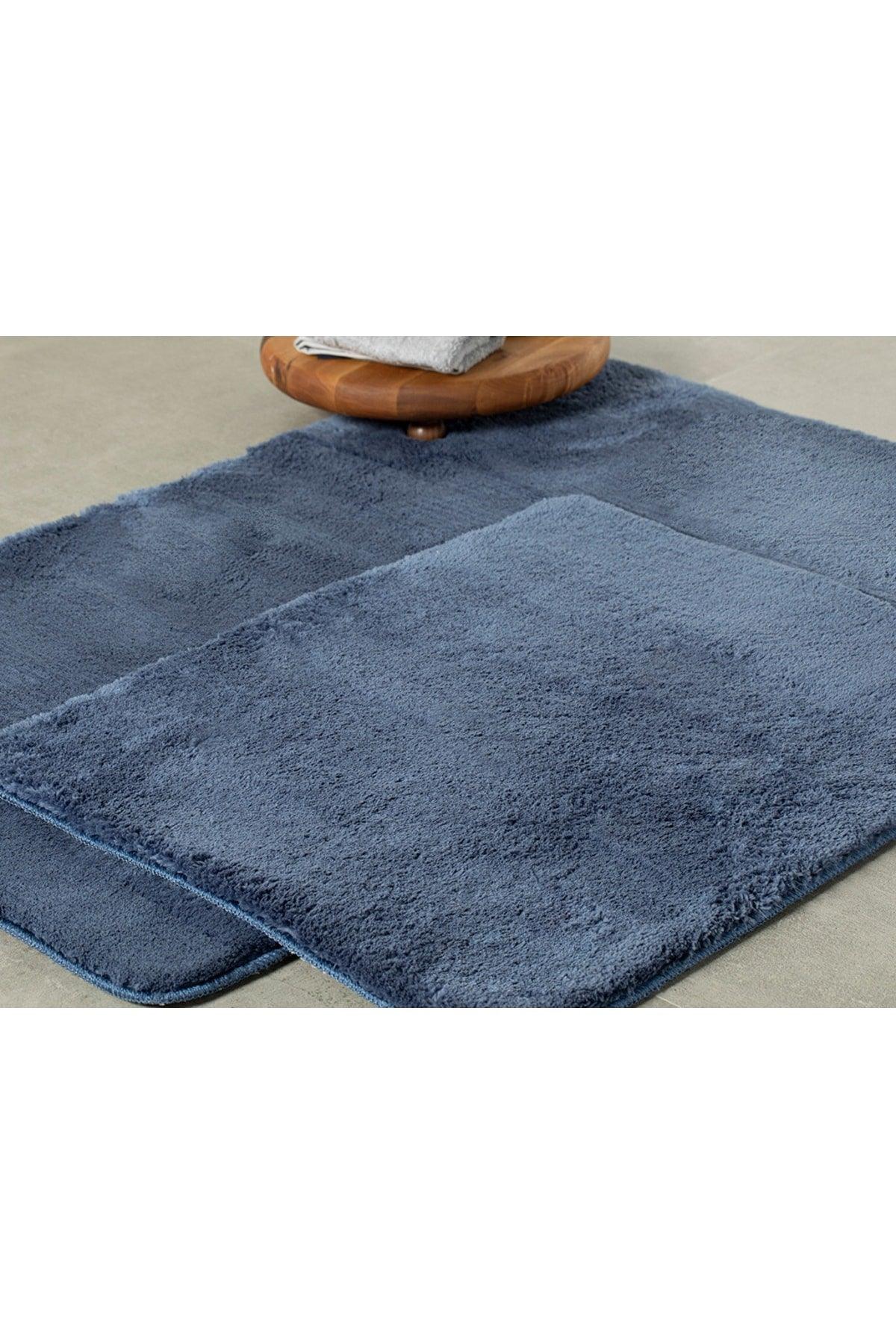 Poffy 2 Badezimmer Mat Set 60x100 - 50x60 Cm Marine - Swordslife