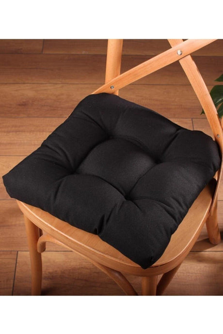 Pofidik Black Chair Cushion 42x42 cm Duck Fabric - Swordslife