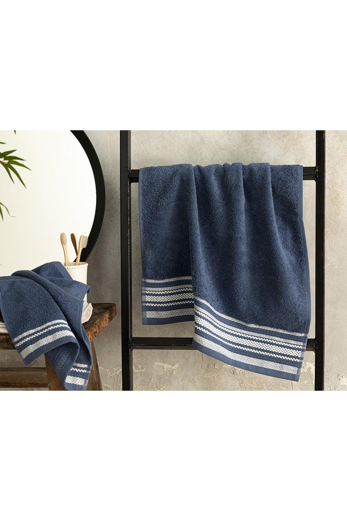 Polka Dot Cotton Face Towel 50 X 70 Cm Blue