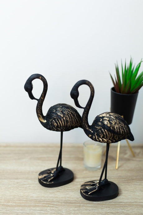 Polyester 2 Pack Black Flamingo Decorative Souvenir Trinket - Swordslife