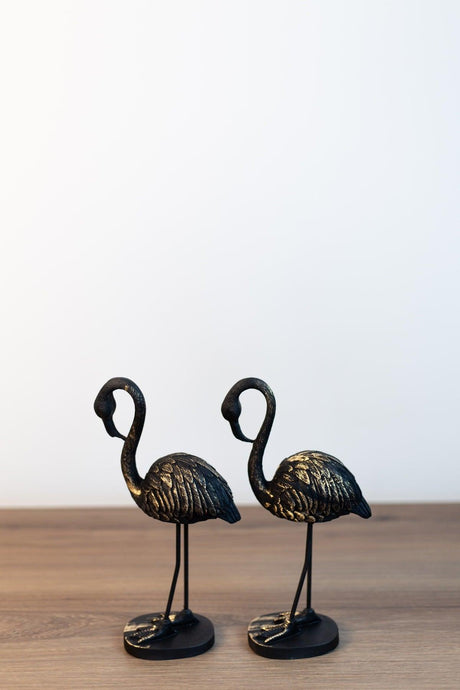 Polyester 2 Pack Black Flamingo Decorative Souvenir Trinket - Swordslife