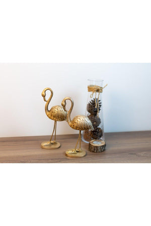 Polyester 2-Pack Gold Flamingo Decorative Souvenir Trinket - Swordslife