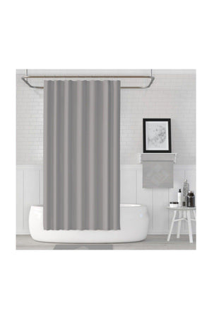Polyester Fabric Gray Color Bathroom Curtain Domestic