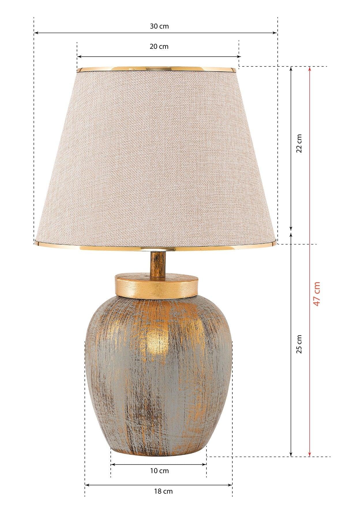 Pomme Ceramic Lampshade Gold Srmk-53 - Swordslife