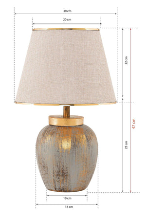 Pomme Ceramic Lampshade Gold Srmk-53 - Swordslife