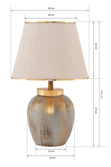 Pomme Ceramic Lampshade Gold Srmk-53 - Swordslife