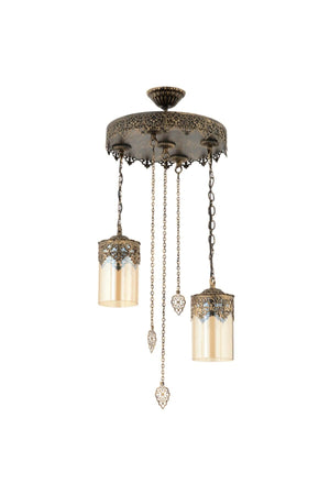 Poyraz 2 Li Tumbled Colored Pendant Chandelier - Swordslife