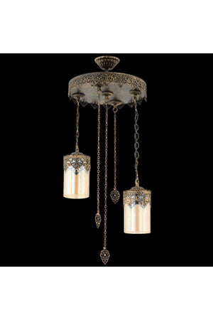 Poyraz 2 Li Tumbled Colored Pendant Chandelier - Swordslife