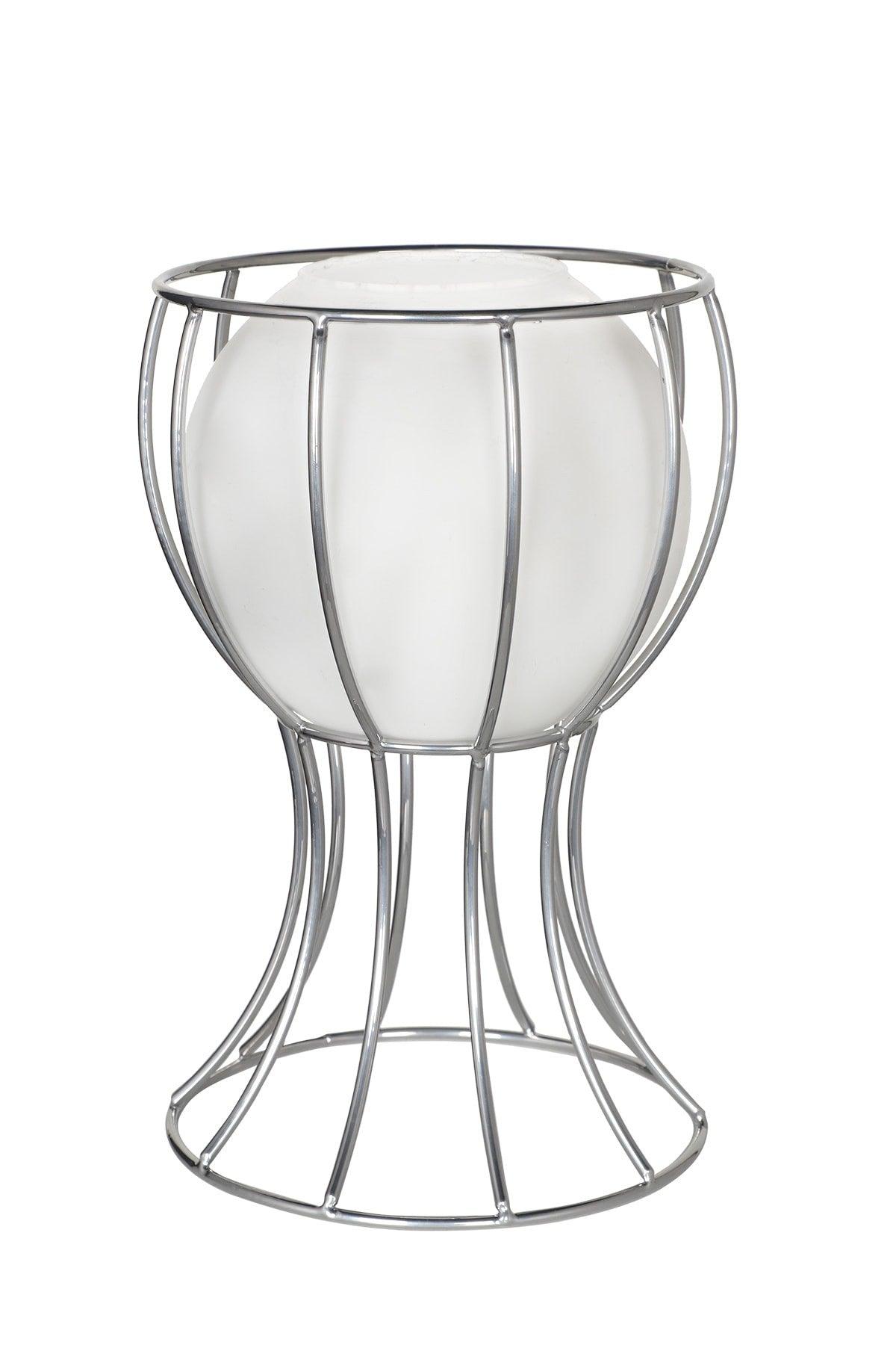 Prague Vase Chrome White Glass - Swordslife