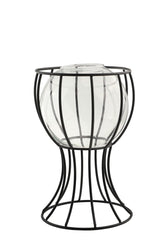 Prague Vase Black Clear Glass - Swordslife