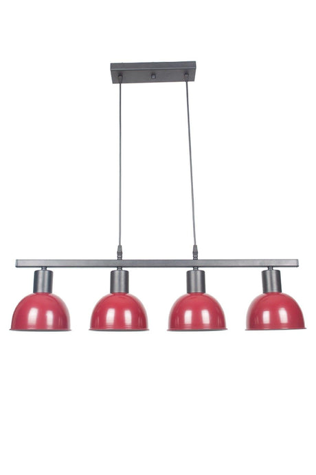 Prague Special Design Cafe Kitchen Dining Table Top Metal Lined Claret Red Color 4 Pcs Chandelier - Swordslife