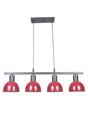 Prague Special Design Cafe Kitchen Dining Table Top Metal Lined Claret Red Color 4 Pcs Chandelier - Swordslife