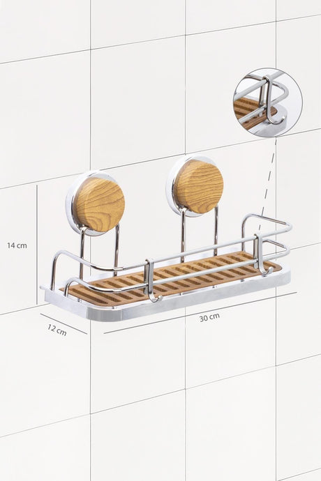 Premium Chrome Magic Fix Wooden Rectangle Bathroom