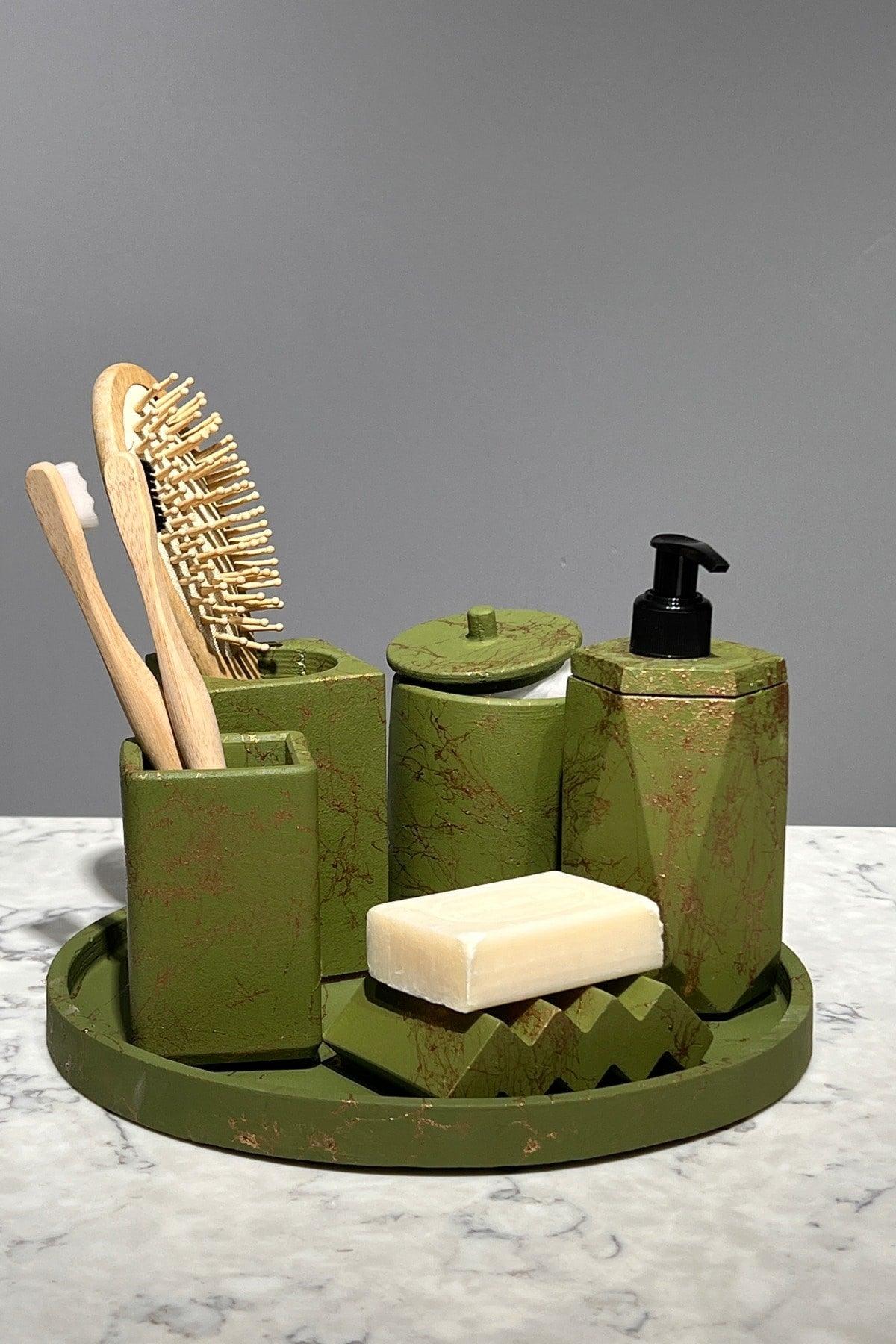 Premium Series Green Gold Bathroom Set - Swordslife