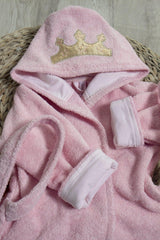 Princess Pink Kids Bathrobe 100% Cotton