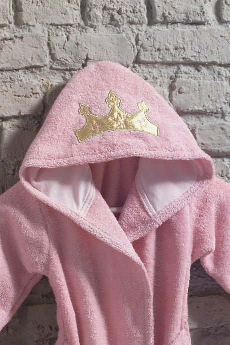 Princess Pink Kids Bathrobe 100% Cotton