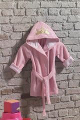 Princess Pink Kids Bathrobe 100% Cotton