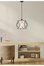 Prism White Mica Black Single Pendant Chandelier - Swordslife