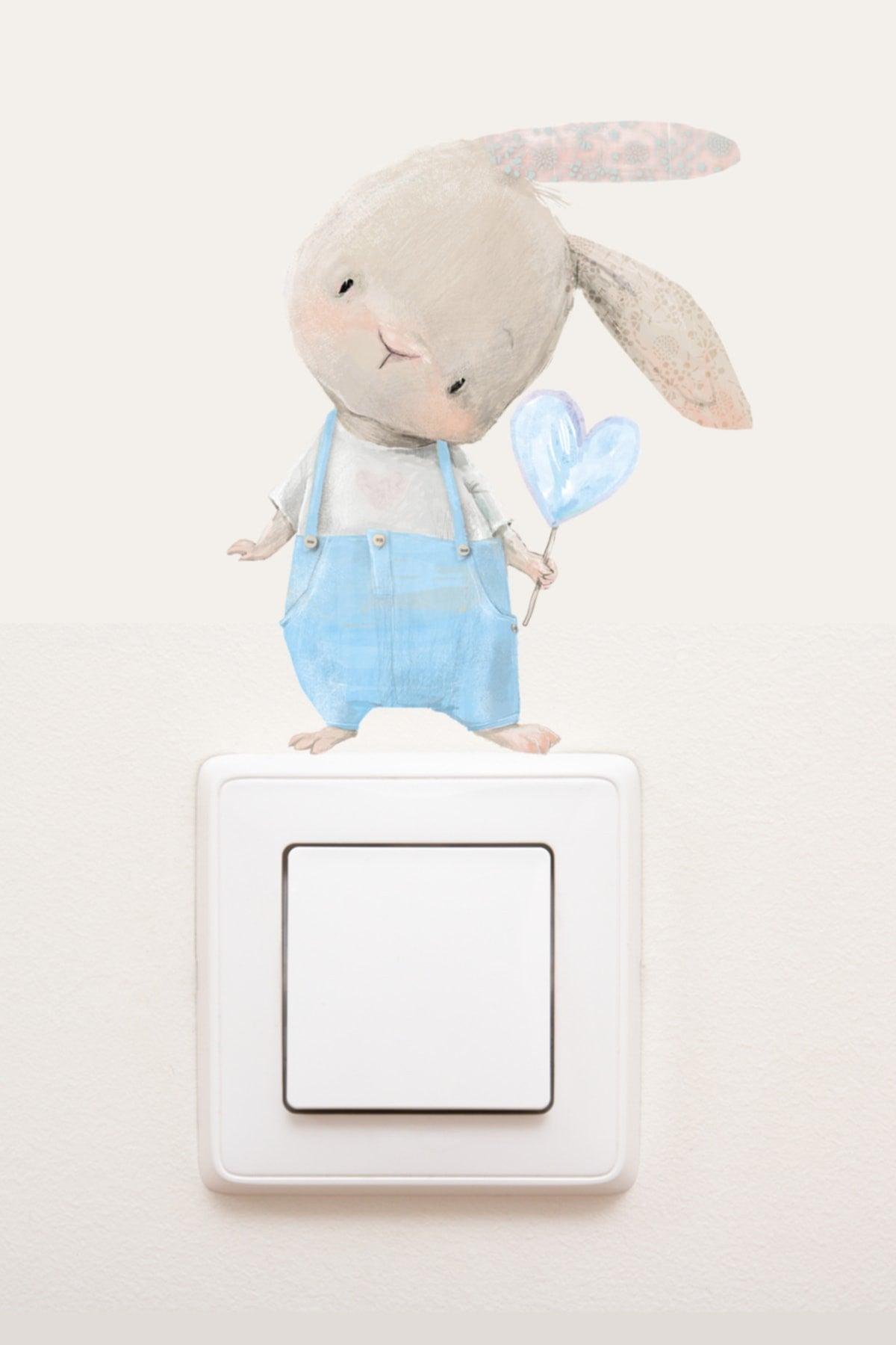 - Socket - Rabbit in Blue Overalls Decorative Socket Sticker - Sim621 - Swordslife