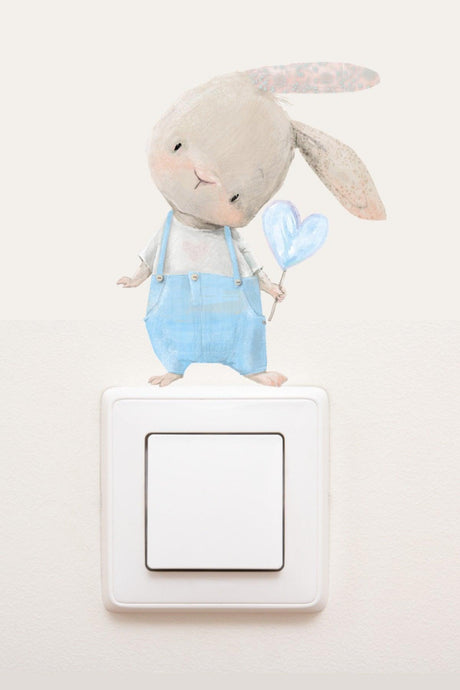 - Socket - Rabbit in Blue Overalls Decorative Socket Sticker - Sim621 - Swordslife