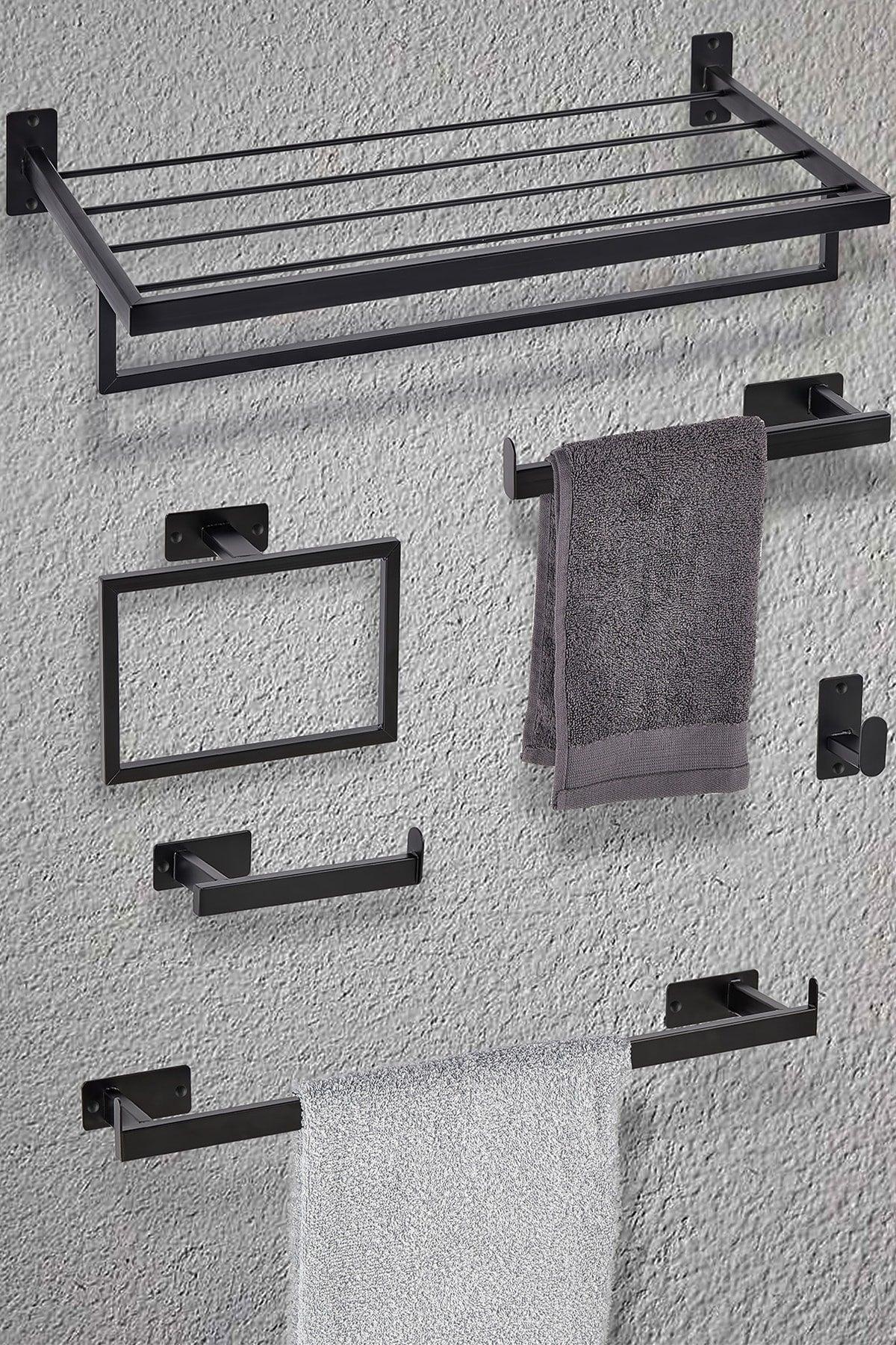 Profil 6 Piece Square Bathroom Accessory Set