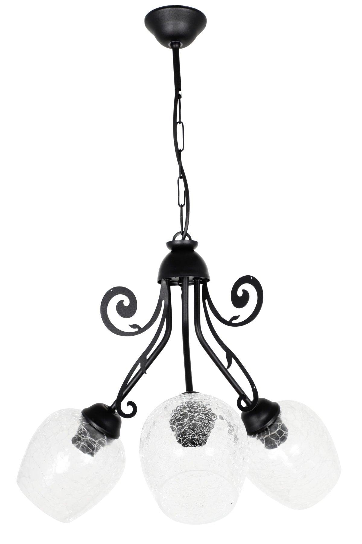 Promotion 3rd Black-transparent Glass Chandelier - Swordslife